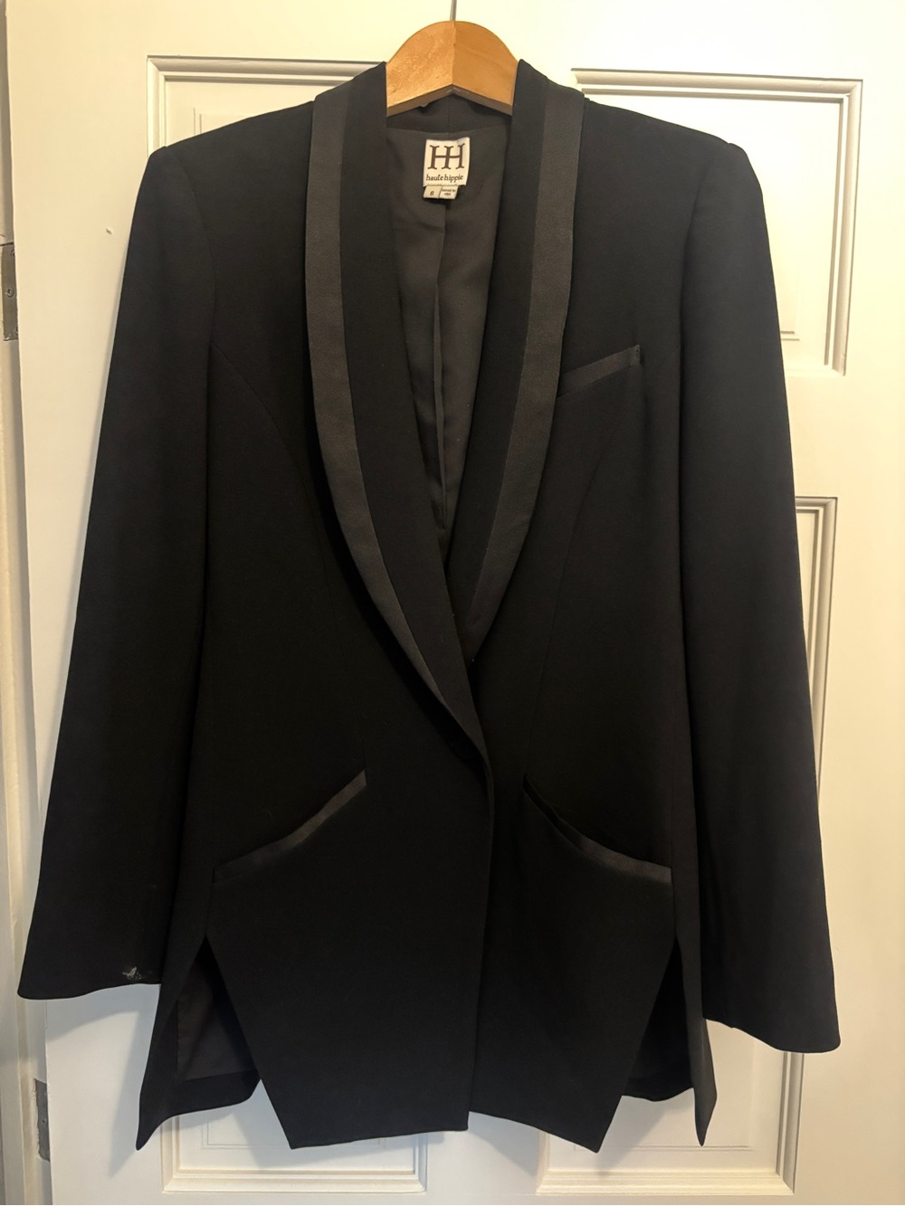 Haute Hippie Black Shawl Lapel Tuxedo Blazer